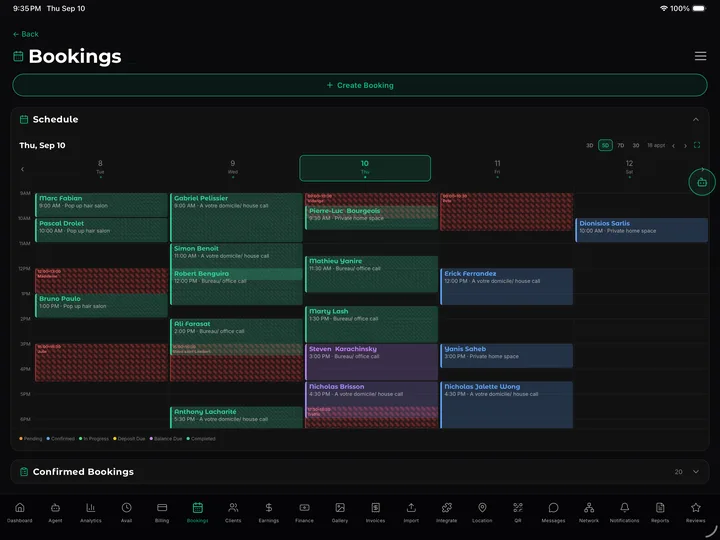 Bookings_ — iPad